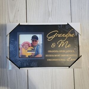 Malden Grandpa & Me Black 3x3 Photo Frame NWT